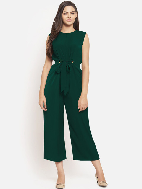 

Martini Women Green Solid Basic Jumpsuit
