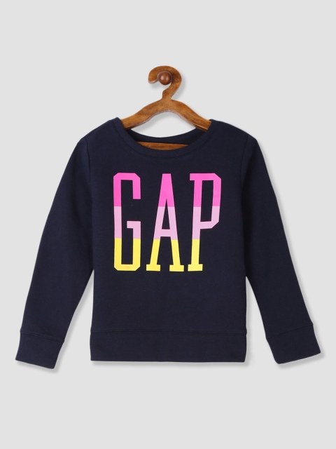 

GAP Girls Blue Printed Sweatshirt