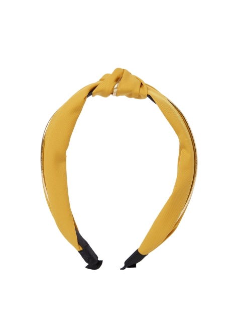 

ToniQ Women Yellow Solid Knot Hairband