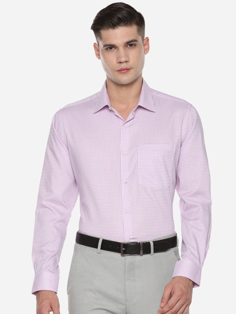 

Van Heusen Men Pink Regular Fit Checked Formal Shirt