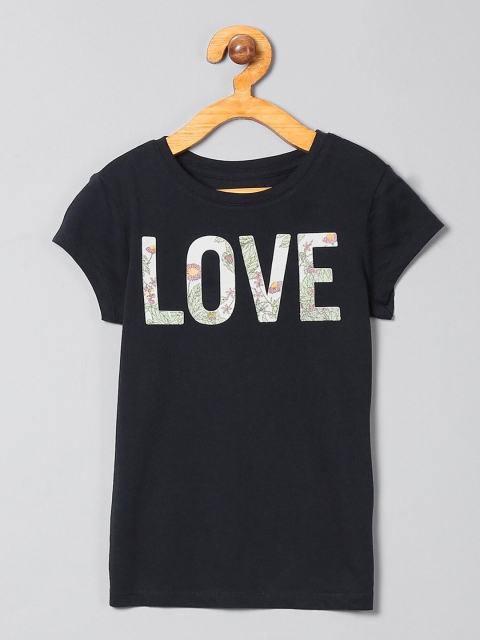 

GAP Girls Black Printed Top