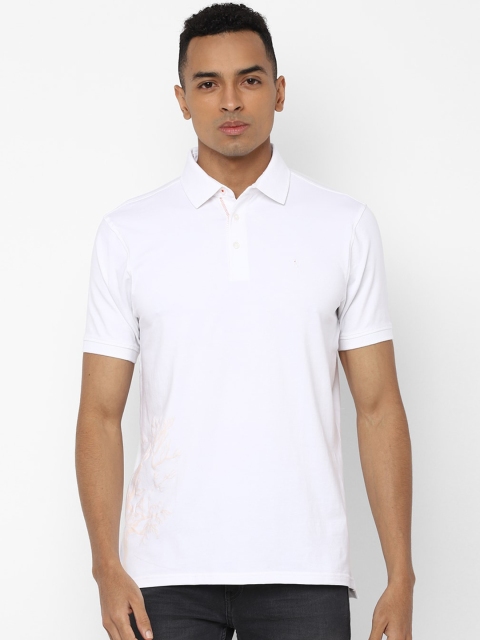 

SIMON CARTER LONDON Men White Solid Polo Collar T-shirt