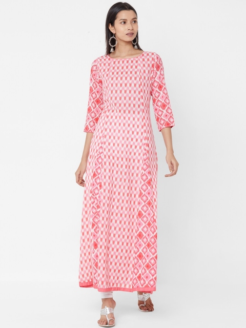 

Vedic Women Pink Printed Anarkali Kurta