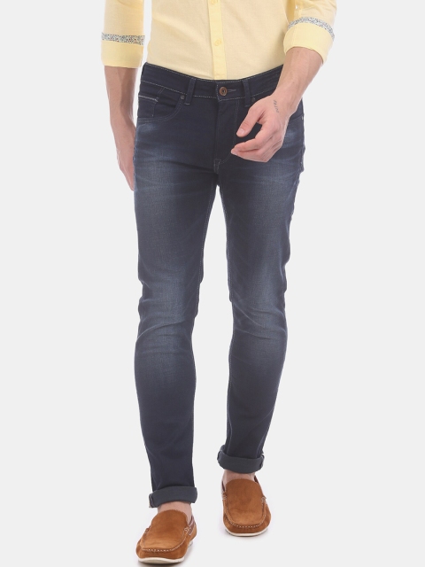 

True Blue Men Navy Blue Slim Fit Mid-Rise Clean Look Stretchable Jeans