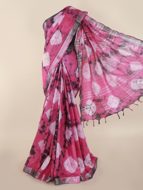 

Pothys Magenta Dyed Linen Blend Saree