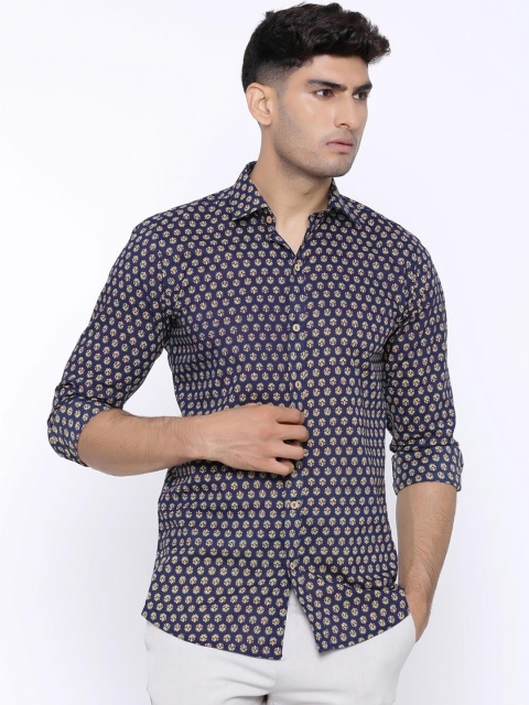 

Tistabene Men Blue Floral Printed Casual Shirt
