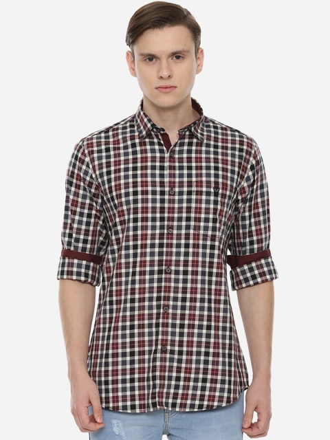 

Van Heusen Sport Men Multicoloured Slim Fit Checked Casual Shirt, Multi