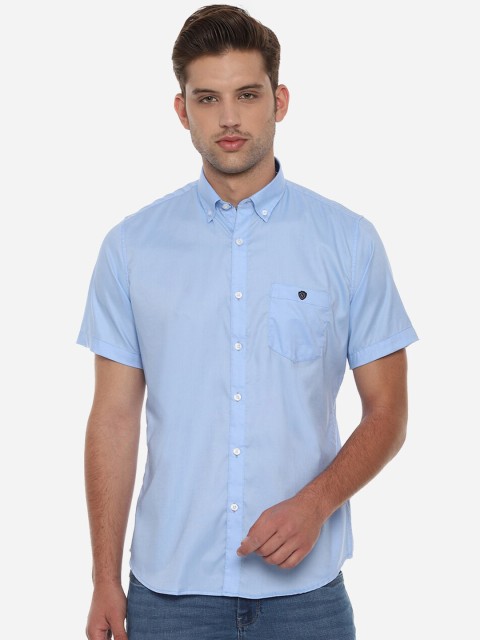 

Van Heusen Sport Men Blue Slim Fit Solid Casual Shirt