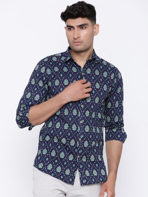 

Tistabene Men Blue Regular Fit Printed Casual Shirt