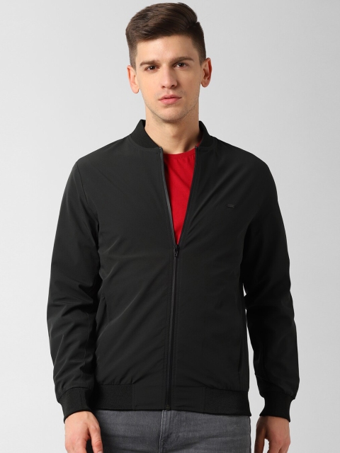 

Peter England Casuals Men Black Solid Bomber
