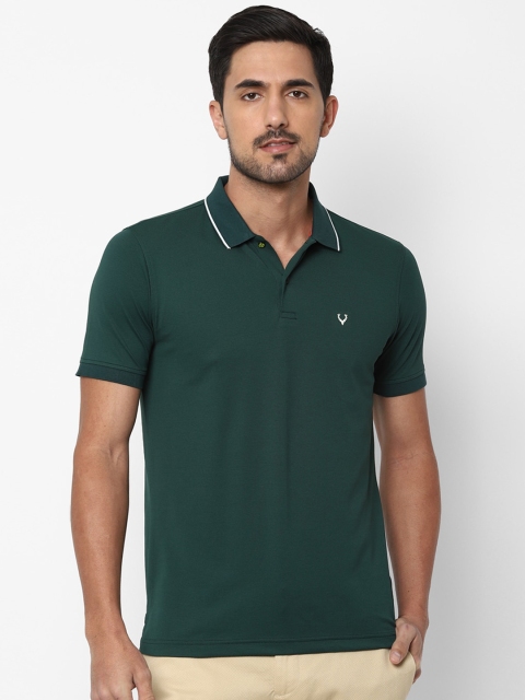 

Solly Sport Men Green Solid Polo Collar T-shirt