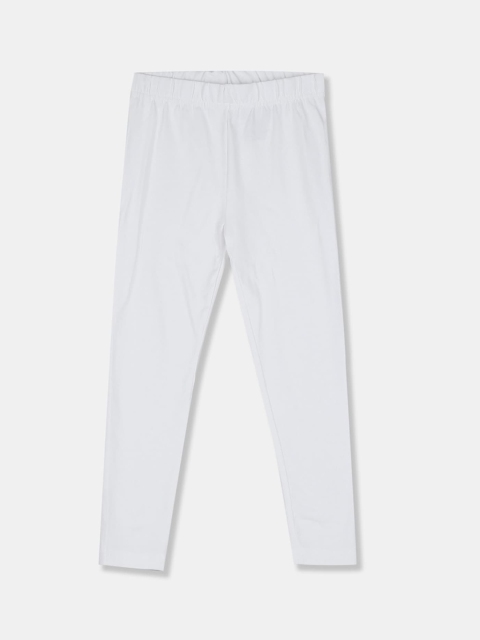 

Cherokee Girls White Solid Ankle-Length Leggings
