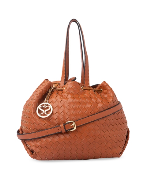 

Sole To Soul Tan Solid Handheld Bag