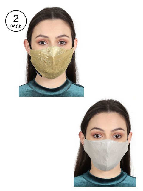

Anekaant Unisex Pack Of 2 3-Layer Outdoor Face Masks, Grey