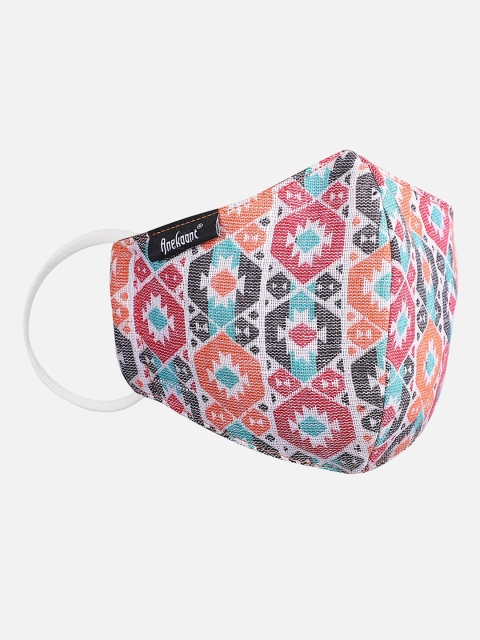

Anekaant Women Multicolored Woven 3-Ply Reusable Outdoor Face Mask, Multi