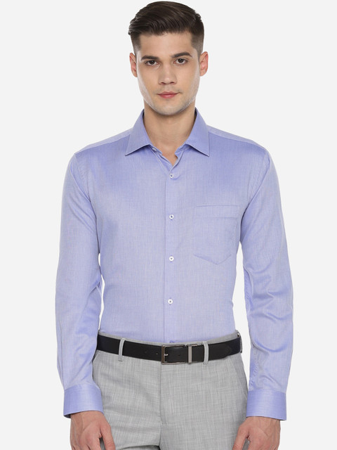 

Van Heusen Men Blue Regular Fit Self Design Formal Shirt
