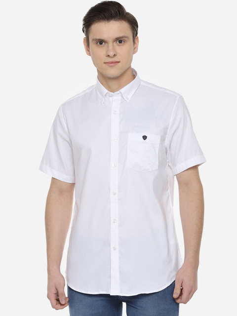 

Van Heusen Sport Men White Slim Fit Solid Casual Shirt