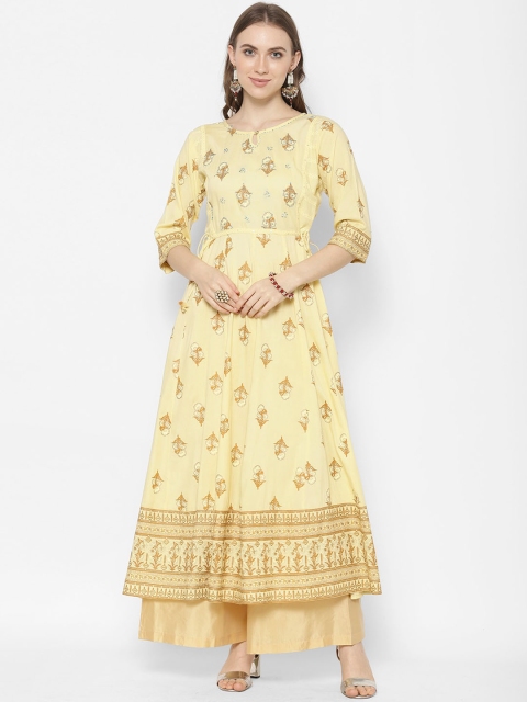 

Ramas Women Yellow Printed Anarkali Kurta