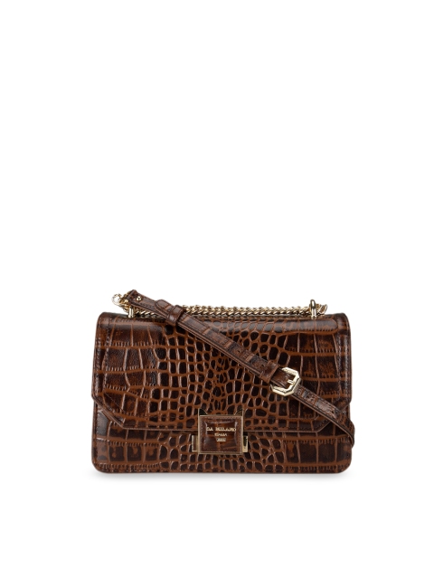 

Da Milano Brown Textured Leather Sling Bag