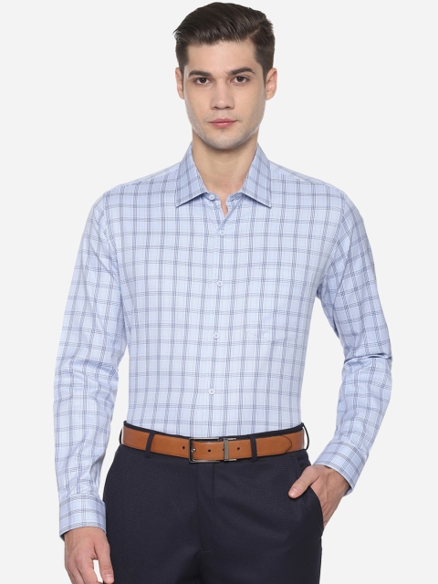

Van Heusen Men Blue Slim Fit Checked Formal Shirt