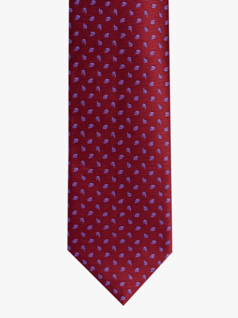 

BuckleUp Men Red & Purple Printed Broad Tie