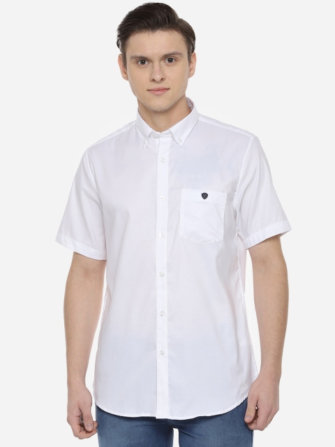 

Van Heusen Sport Men White Slim Fit Solid Casual Shirt