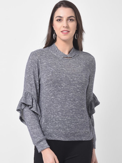 

Latin Quarters Women Grey Solid Top