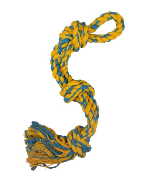 

Poochles Yellow & Green Double Rope With Triple Knotted Dog Rope Toy