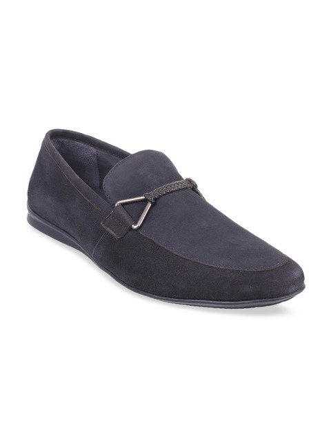 

Metro Men Navy Blue Suede Loafers