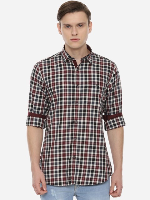 

Van Heusen Sport Men Multicoloured Slim Fit Checked Casual Shirt, Multi