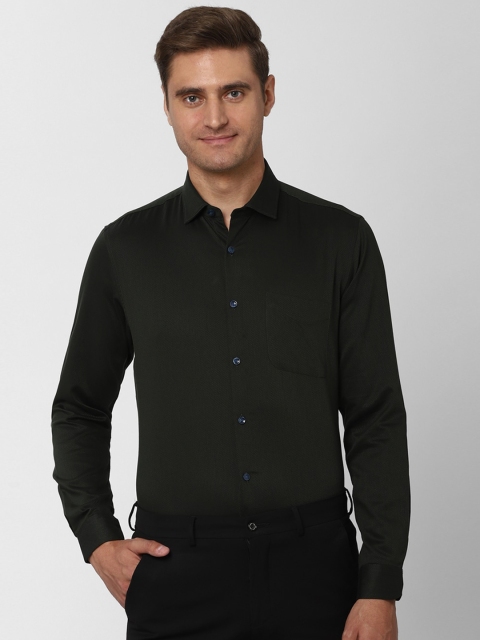 

Peter England Elite Men Green Regular Fit Self Design Casual Shirt