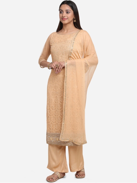 

BOMBAY SELECTIONS Women Beige Unstitched Dress Material