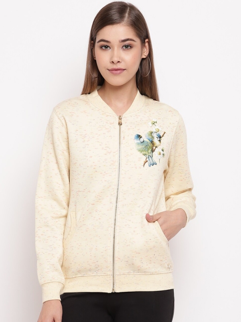 

Miss Grace Women Yellow Printed Sweatshirt
