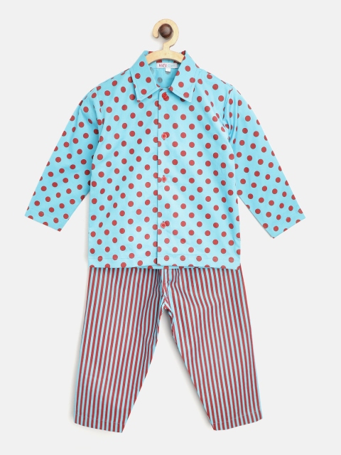 

Kids Clan Unisex Kids Blue & Red Night Suit