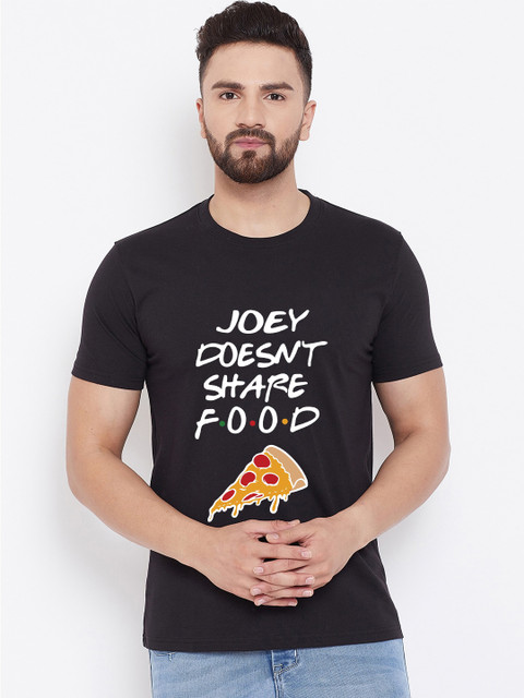 

wesquare Men Black Joey Printed Round Neck T-shirt
