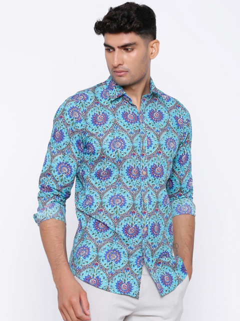 

Tistabene Men Blue & Pink Regular Fit Printed Casual Shirt