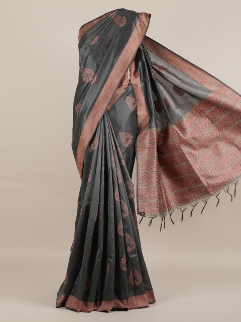 

Pothys Grey Woven Design Jute Silk Saree