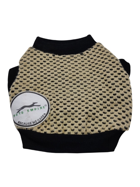 

PETS EMPIRE Beige & Black Checked Dog Sweater