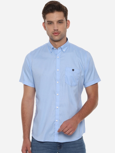 

Van Heusen Sport Men Blue Slim Fit Solid Casual Shirt
