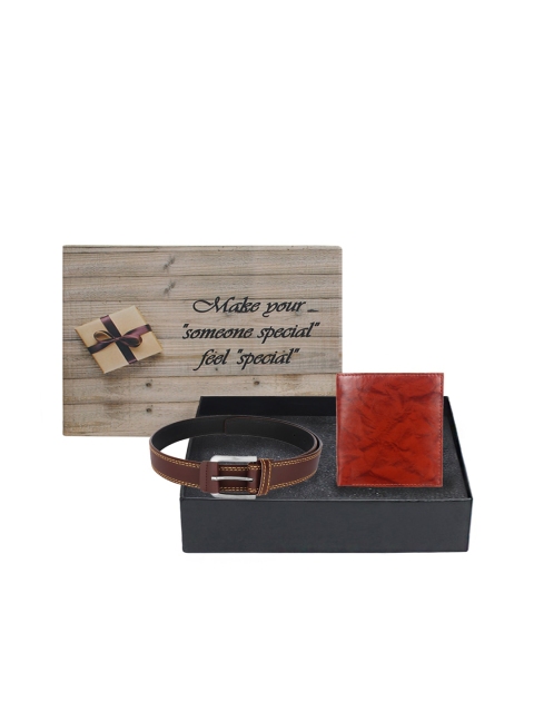 

LONDON FASHION hob Men Tan Brown Accessory Gift Set