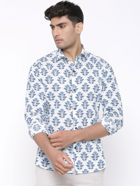 

Tistabene Men Blue Regular Fit Printed Casual Shirt