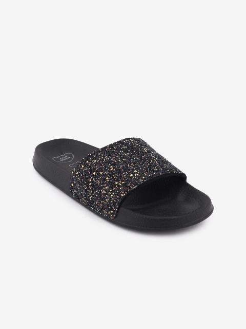

Jelly Bunny Women Black Embellished Sliders