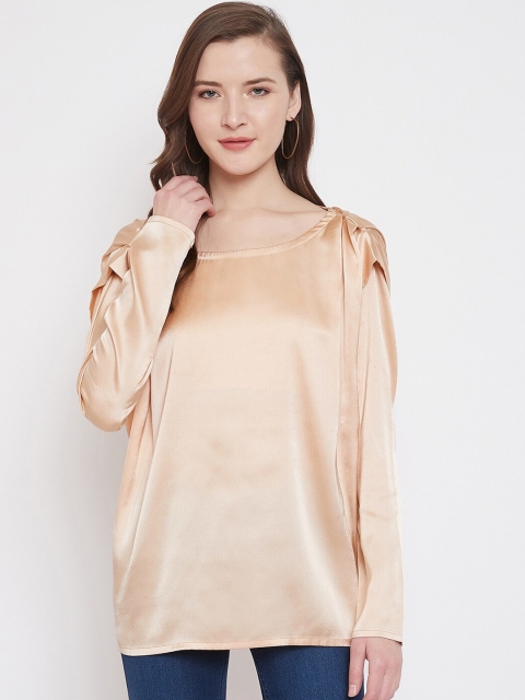 

Twenty3 Women Peach-Coloured Solid Top