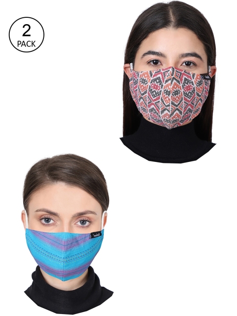 

Anekaant Unisex Pack Of 2 3-Ply Reusable Cloth Mask, White