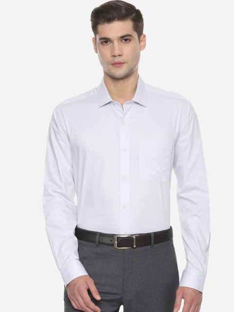 

Van Heusen Men White Regular Fit Self Design Formal Shirt