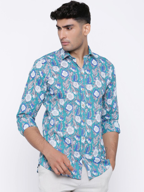 

Tistabene Men Blue Regular Fit Printed Casual Shirt
