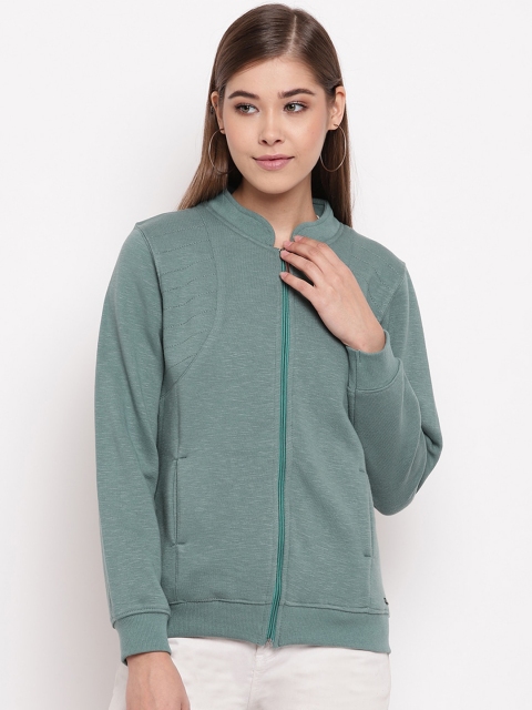 

Miss Grace Women Green Solid Sweatshirt