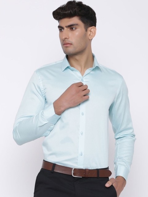 

Tistabene Men Blue Regular Fit Solid Formal Shirt
