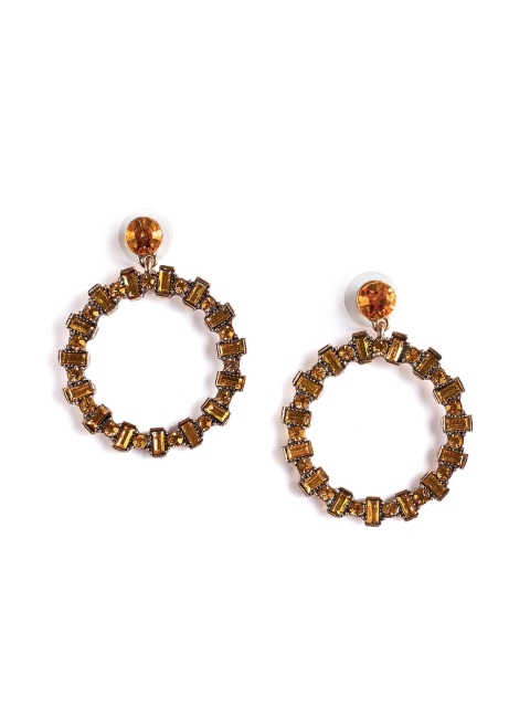 

Foxy Sperks Peach-Coloured Circular Drop Earrings