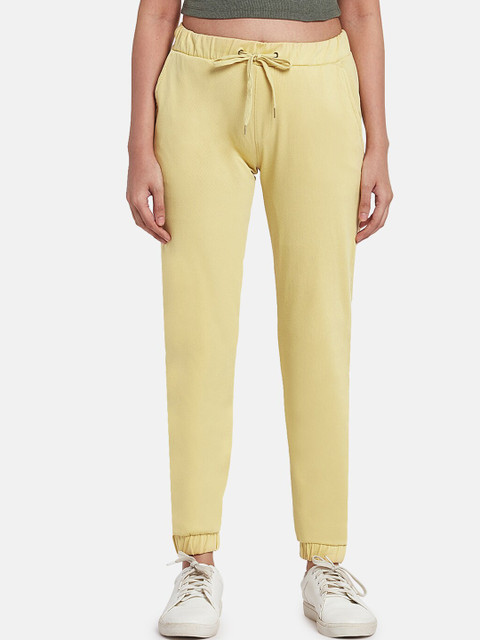 

Go Colors Women Yellow Regular Fit Solid Joggers